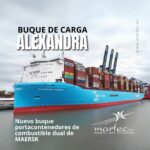 Maersk bota nuevo buque de combustible dual metanol llamado «Alexandra Maersk»