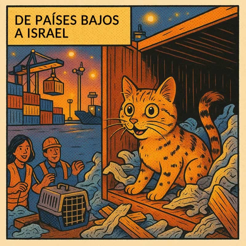 Animalitos casualmente atrapados en contenedores de carga