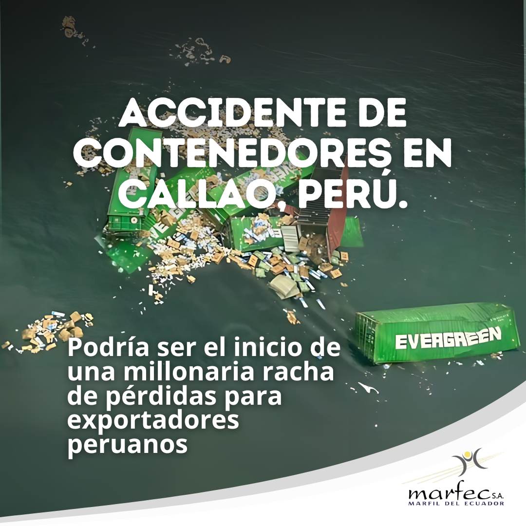 Accidente de contenedores en Callao, Perú.